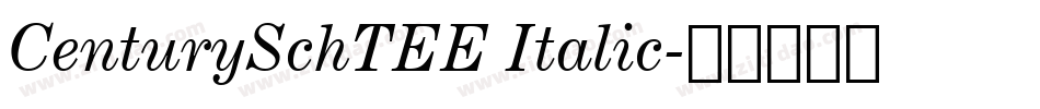 CenturySchTEE Italic字体转换